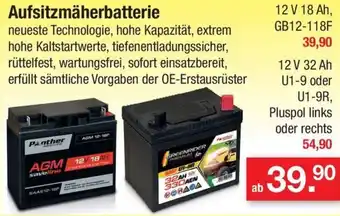 Zimmermann Aufsitzmäherbatterie Angebot