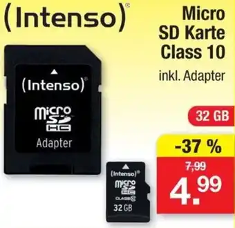 Zimmermann (Intenso) Micro SD Karte Class 10 Angebot