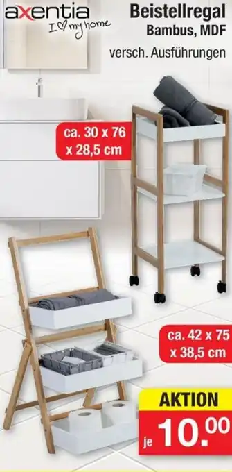 Zimmermann Axentia Beistellregal Bambus, MDF Angebot