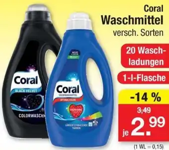 Zimmermann Coral Waschmittel 20 Waschladungen Angebot