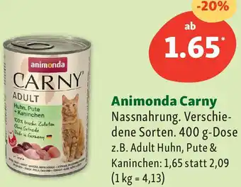 Fressnapf Animonda Carny Nassnahrung 400 g Dose Angebot