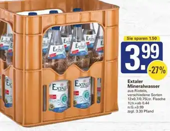 WEZ Extaler Mineralwasser 12x0,7/0,75Ltr. Flasche Angebot