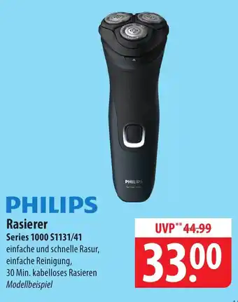 Famila Nord Ost PHILIPS Rasierer Series 1000 S1131/41 Angebot