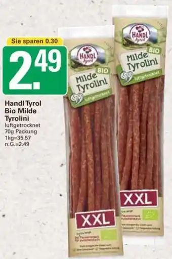 WEZ Handl Tyrol Bio Milde Tyrolini 70 g Packung Angebot