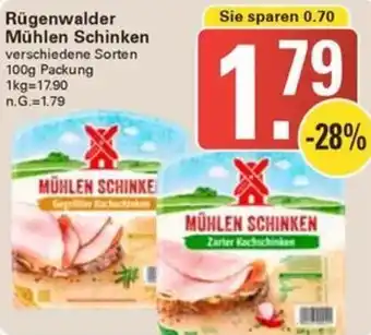 WEZ Rügenwalder Mühlen Schinken 100 g Packung Angebot