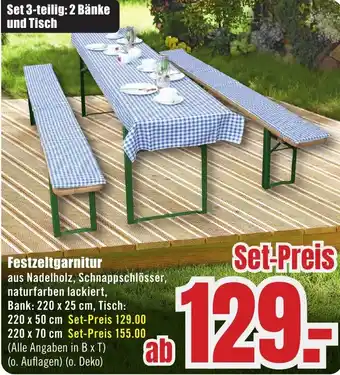 B1 Discount Baumarkt Festzeltgarnitur Angebot