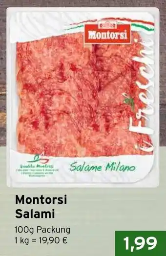 CAP Markt Montorsi Salami 100g Packung Angebot