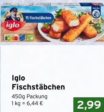 CAP Markt Iglo Fischstäbchen 450g Packung Angebot