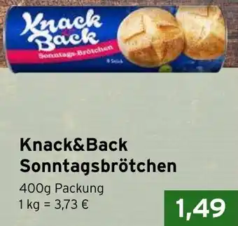 CAP Markt Knack&Back Sonntagsbrötchen 400g Packung Angebot