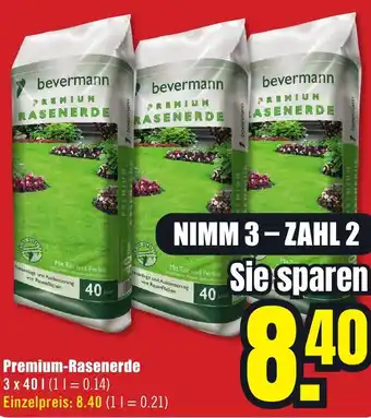 B1 Discount Baumarkt Premium-Rasenerde 3x40 L Angebot