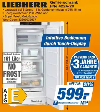 expert Techno Land LIEBHERR Gefrierschrank FNe 4224-20 Angebot