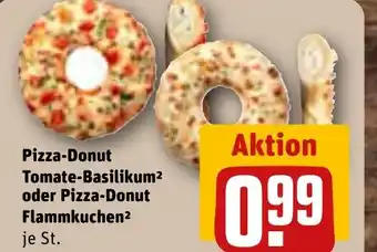 REWE Pizza-Donut Tomate-Basilikum oder Pizza-Donut Flammkuchen Angebot