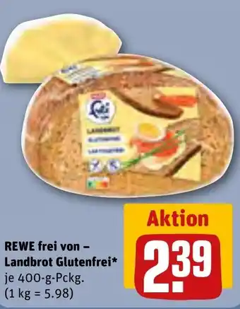 REWE REWE frei von - Landbrot Glutenfrei 400 g Pckg. Angebot