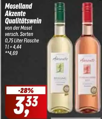 Simmel Moselland Akzente Qualitätswein 750ml Angebot