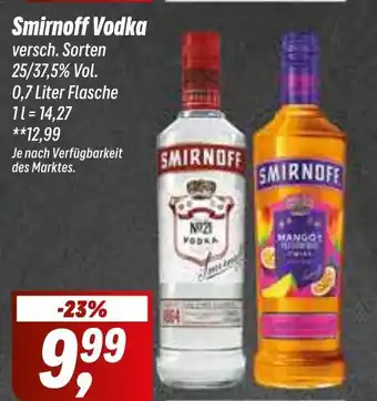 Simmel Smirnoff Vodka versch. Sorten 25/37,5% Vol. 0,7 L Angebot