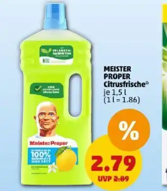 PENNY MEISTER PROPER Citrusfrische 1,5l Angebot