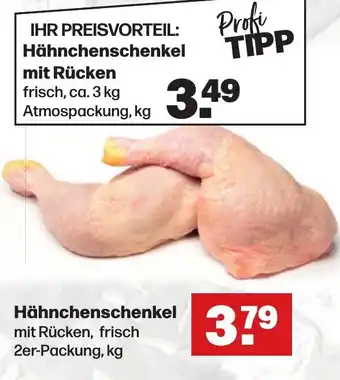 Handelshof Hähnchenschenkel mit Rücken, frisch 2er-Packung, kg Angebot