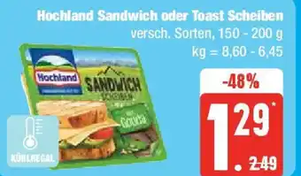 Edeka Hochland Sandwich oder Toast Scheiben 150-200 g Angebot