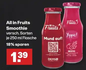 Handelshof All in Fruits Smoothie je 250 ml Flasche Angebot