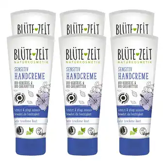 Netto Marken-Discount BLÜTE-ZEIT Handcreme Sensitiv Bio Hibiskus & Bio Sheabutter 75 ml, 6er Pack Angebot