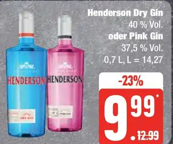 Edeka Henderson Dry Gin oder Pink Gin 0,7 l Angebot