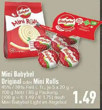 E-Center Mini Babybel Original Ou Mini Rolls Angebot