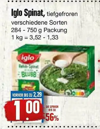 Edeka Frischemarkt Iglo Spinat Angebot