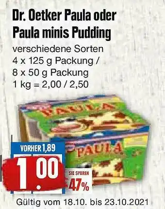 Edeka Frischemarkt Dr Oetker Paula Oder Paula Minis Pudding Angebot