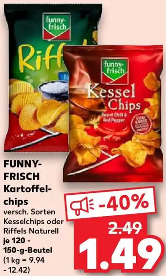 Kaufland FUNNY-FRISCH Kartoffelchips 120-150 g Beutel Angebot