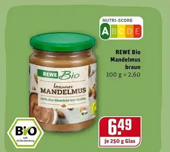 REWE Rewe Bio Mandelmus Braun Angebot