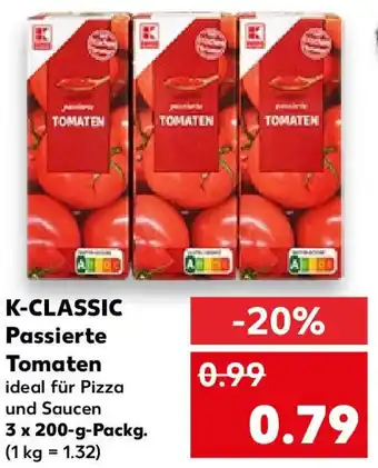 Kaufland K-CLASSIC Passierte Tomaten 3x200 g Packg. Angebot