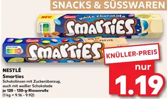 Kaufland NESTLÉ Smarties 120-130 g Riesenrolle Angebot