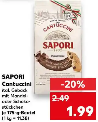 Kaufland SAPORI Cantuccini 175 g Beutel Angebot