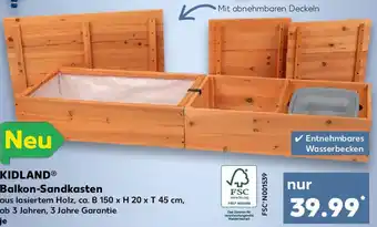 Kaufland KIDLAND Balkon-Sandkasten Angebot