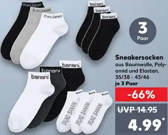 Kaufland bruno banani Sneakersocken 3 Paar Angebot