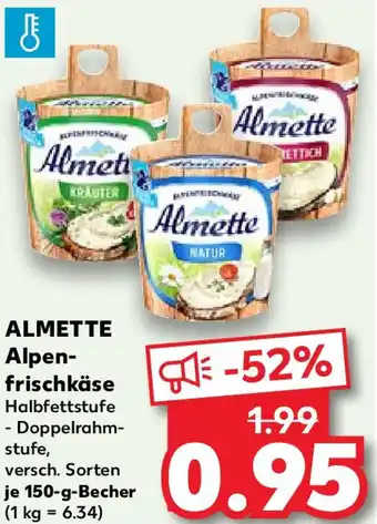 Kaufland ALMETTE Alpenfrischkäse 150 g Becher Angebot