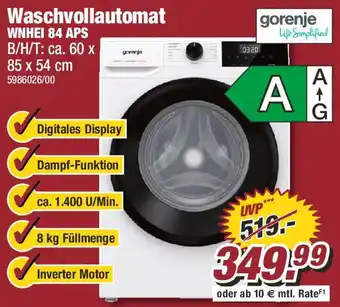 Poco Gorenje Waschvollautomat WNHEI 84 APS Angebot