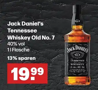 Handelshof Jack Daniel's Tennessee Whiskey Old No. 7 40% vol 1L Angebot