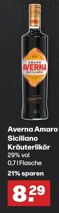 Handelshof Averna Amaro Siciliano Kräuterlikör 29% vol 0,7L Angebot