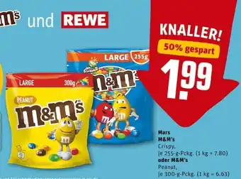 REWE PETZ Mars M&M's Crispy 255g oder M&M's Peanut 300g Angebot