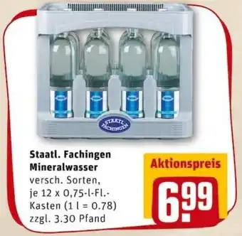 REWE PETZ Staatl. Fachingen Mineralwasser 12x0,75L Angebot