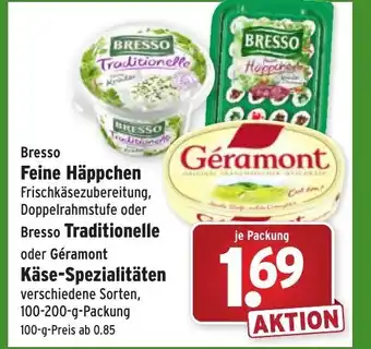 Wasgau Bresso Feine Häppchen, Bresso Traditionelle oder Käse Spezialitäten 100-200g Angebot