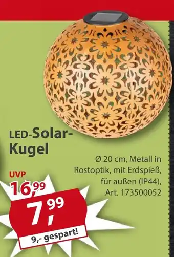 Sonderpreis Baumarkt LED-Solar- Kugel Angebot