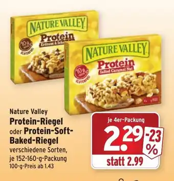 Wasgau Nature Valley Protein Riegel oder Protein Soft Baked Riegel 152-160g Angebot