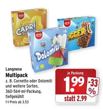 Wasgau Langnese Multipack 360-564ml Angebot