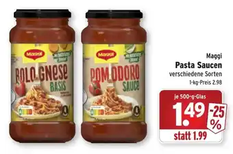 Wasgau Maggi Pasta Saucen 500g Angebot