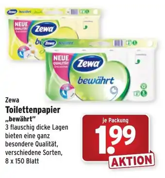 Wasgau Zewa Toilettenpapier bewährt Angebot