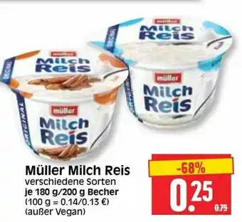 Edeka Herkules Müller Milch Reis 200/180g Becher Angebot