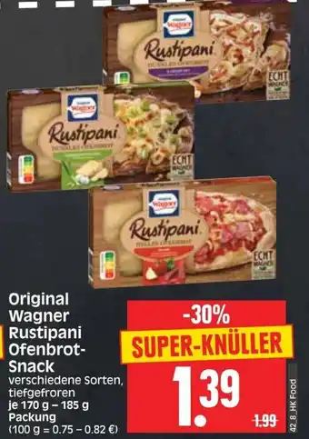 Edeka Herkules Original Wagner Rustipani Ofenbrot Snack 170-185g Angebot