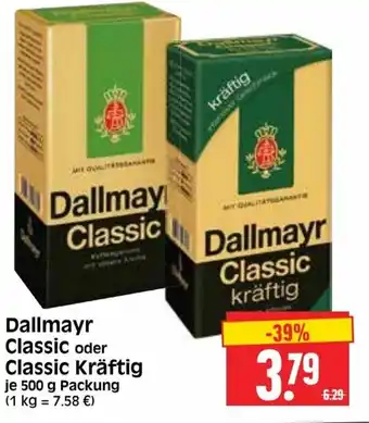 Edeka Herkules Dallmayr Classic oder Classic kräftig 500g Angebot